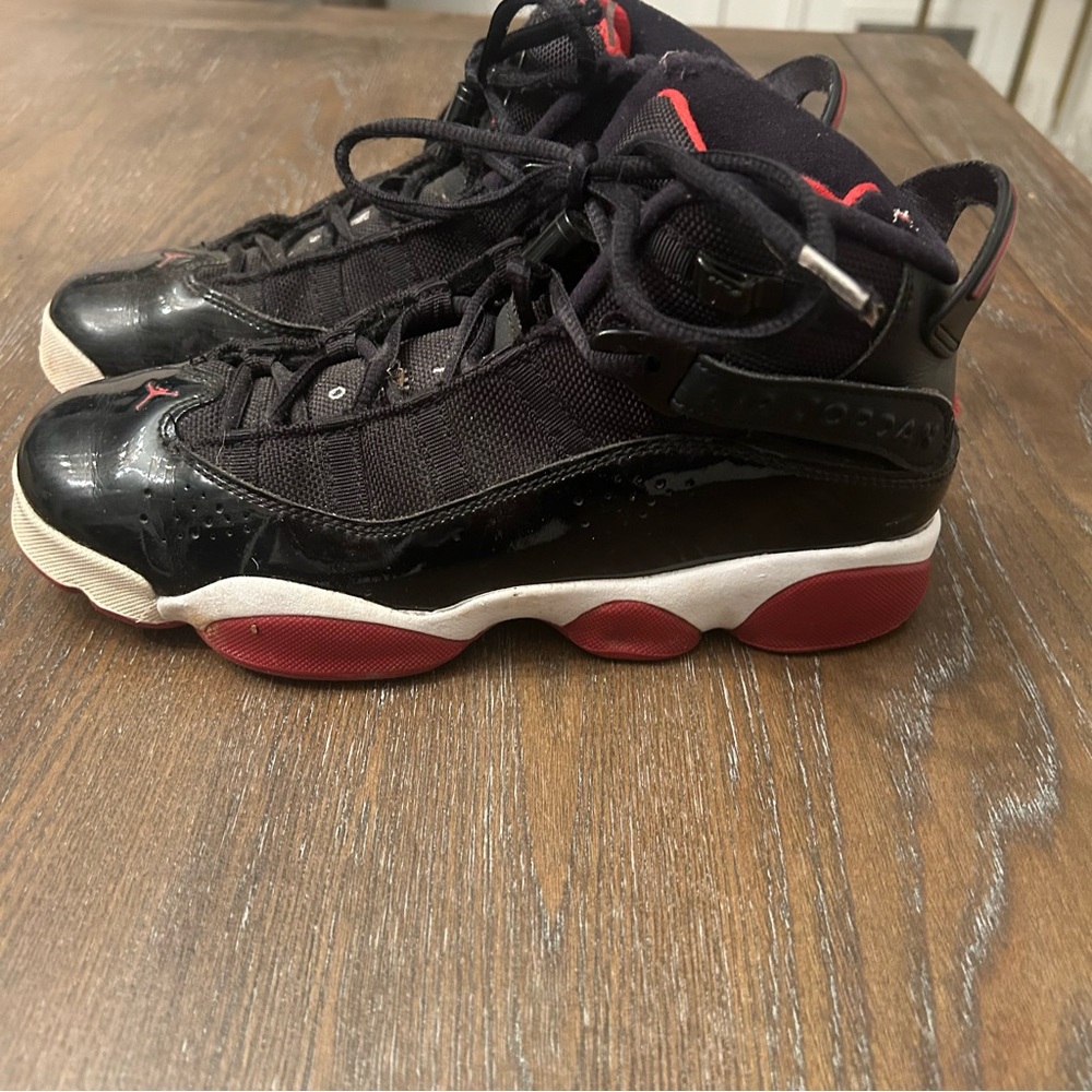 Air Jordan Black and Red Sneakers